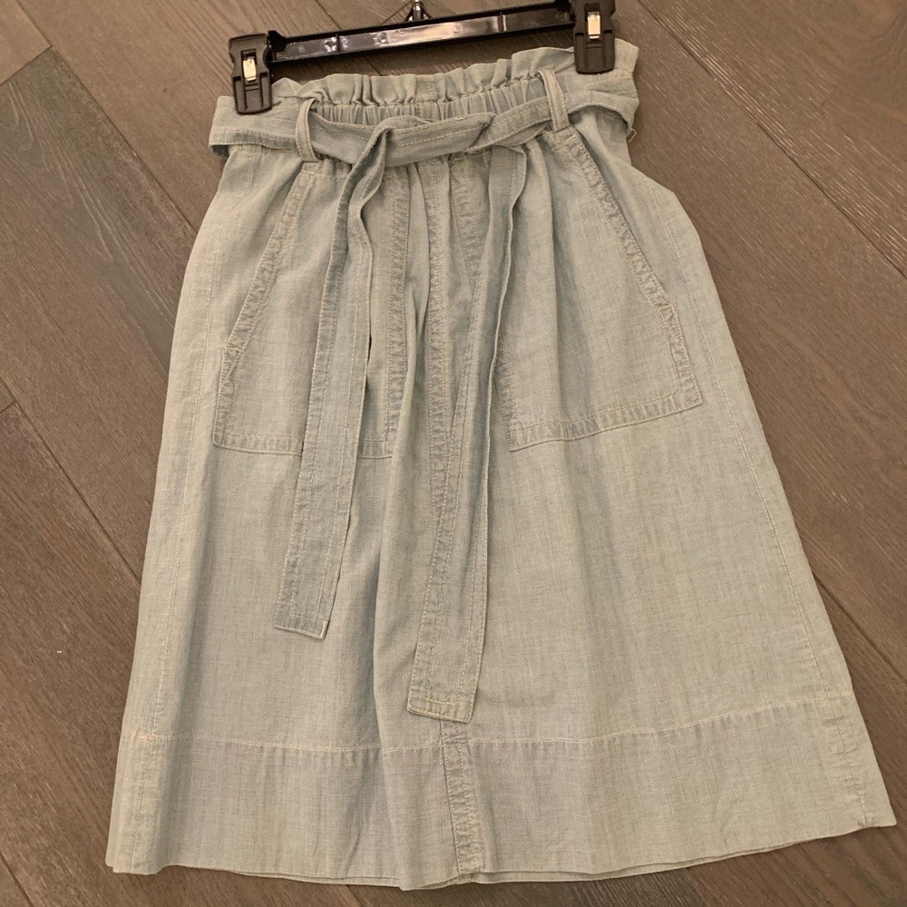 Madewell Light Blue Skirt Denim Tie-Waist XS